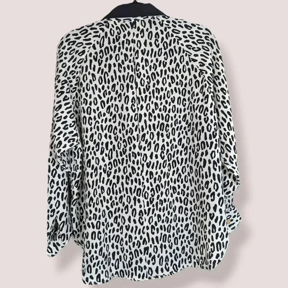 Vintage Sentiments B&W Cheetah Print Blouse - Picture 6 of 7